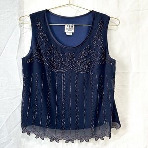 vintage beaded butterfly top